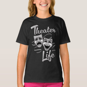 Theater Life Comedy en Tragedy Masks T-shirt