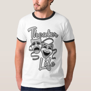Theater Life Comedy en Tragedy Masks T-shirt