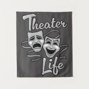 Theater Life Comedy en Tragedy Masks Wandkleed