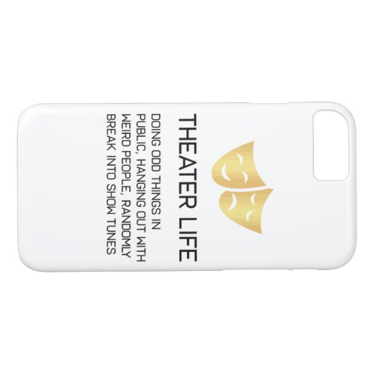 Theater Life Funny Broadway Musical Theater Case-Mate iPhone Case (Achterkant (Horizontaal))