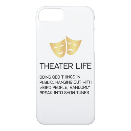 Theater Life Funny Broadway Musical Theater Case-Mate iPhone Case (Achterkant)