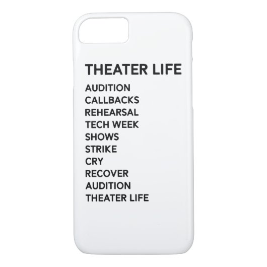 Theater Life Funny Drama Broadway Musical Theater Case-Mate iPhone Case (Achterkant)