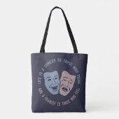 Theater Life Quote zakken Tote Bag (Achterkant)
