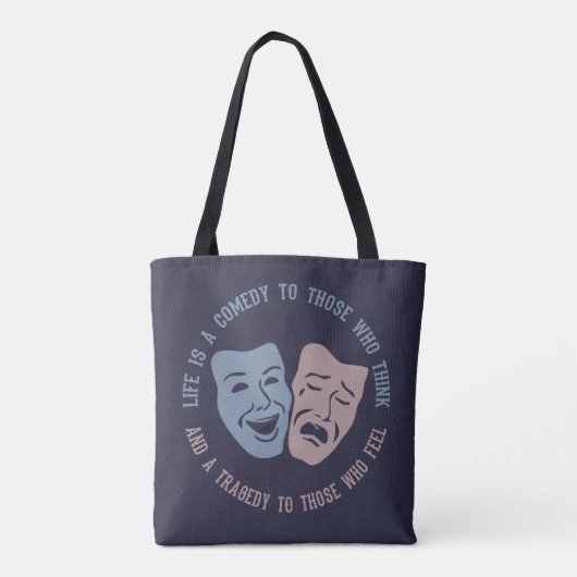 Theater Life Quote zakken Tote Bag (Achterkant)
