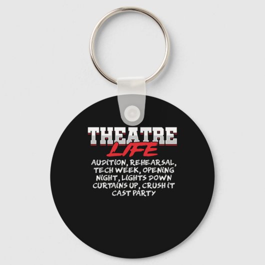 Theater Life Theater Actor Actrress Cadeau Sleutelhanger (Voorkant)