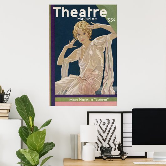 Theater Magazine oktober 1930 Poster (Thuiskantoor)