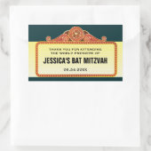 Theater Marquee Bar Bat Mitzvah Rechthoekige Sticker (Tas)