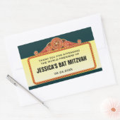 Theater Marquee Bar Bat Mitzvah Rechthoekige Sticker (Envelop)