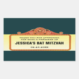 Theater Marquee Bar Bat Mitzvah Rechthoekige Sticker