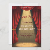 Theater Marquee Feest Uitnodiging – Verjaardagsuit (Voorkant)