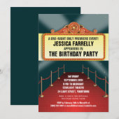 Theater Marquee Party Kaart (Voorkant / Achterkant)