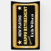 Theater Marquee Pensionering Party Spandoek (Verticaal)