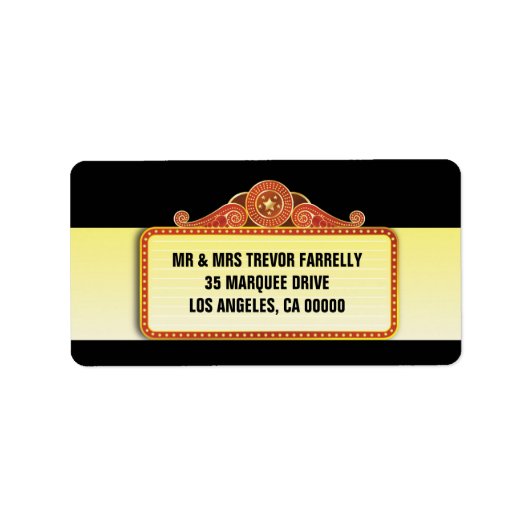 Theater Marquee Return Etiket (Voorkant)