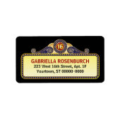 Theater Marquee Sweet 16 Label (Voorkant)