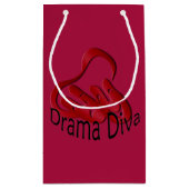 Theater Mask Drama Diva Comedy Tragedie Red SGB Klein Cadeauzakje (Achterkant)