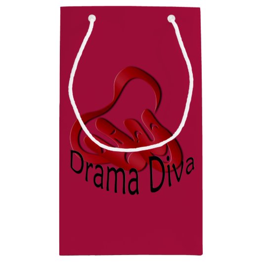 Theater Mask Drama Diva Comedy Tragedie Red SGB Klein Cadeauzakje (Achterkant)