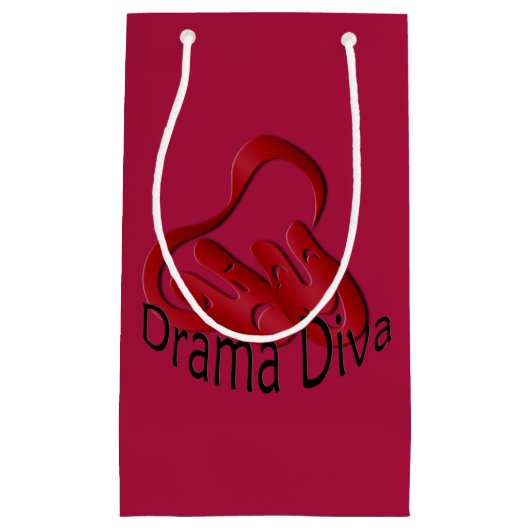 Theater Mask Drama Diva Comedy Tragedie Red SGB Klein Cadeauzakje (Voorkant)