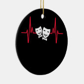 Theater Mask Drama Entertainment Broadway Musical Keramisch Ornament (Rechts)