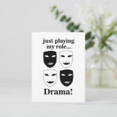 Theater Mask Theater Drama Kunsten Grappig Briefkaart (Staand voorkant)