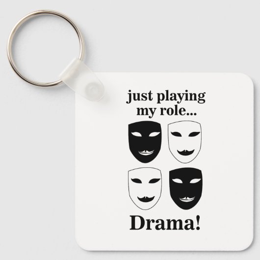 Theater Mask Theater Drama Stage Acteren Sleutelhanger (Voorkant)
