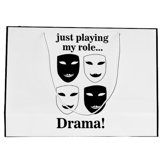 Theater Mask Theater Drama Uitvoerende Kunsten Gra Groot Cadeauzakje (Achterkant)