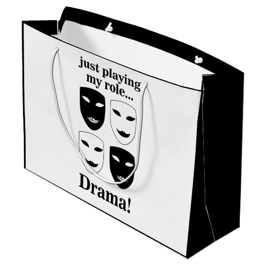 Theater Mask Theater Drama Uitvoerende Kunsten Gra Groot Cadeauzakje (Achterkant Gekanteld)