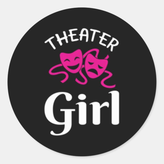 Theater Mensen Gif Theater Ronde Sticker (Voorkant)