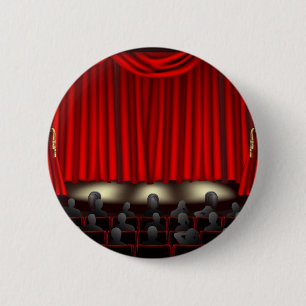 Theater met publiek ronde button 5,7 cm