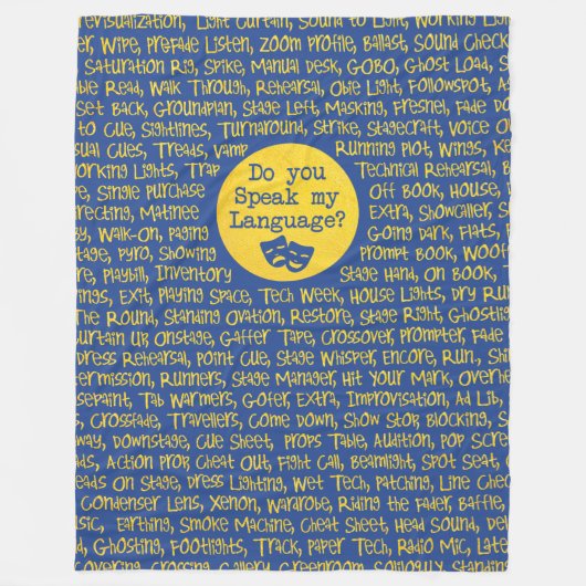 Theater: Mijn taal spreken Fleece Deken (Voorkant)