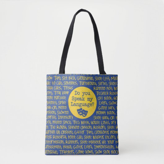 Theater: Mijn taal spreken Tote Bag (Voorkant)