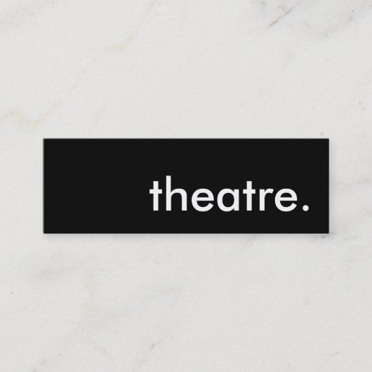 theater. mini visitekaartje (Voorkant)