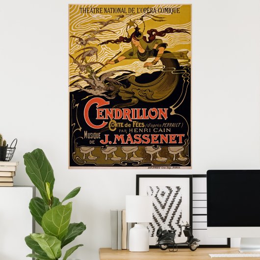 Theater National de L'Opera-Comique ~ Cendrillon Poster (Thuiskantoor)