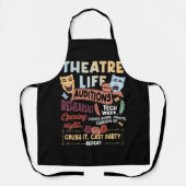 Theater Nerd Acteur Musical Theater Life Audities Schort (Voorkant)