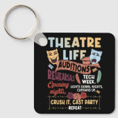 Theater Nerd Acteur Musical Theater Life Audities Sleutelhanger (Voorkant)