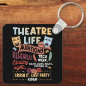 Theater Nerd Acteur Musical Theater Life Audities Sleutelhanger (Achterkant)