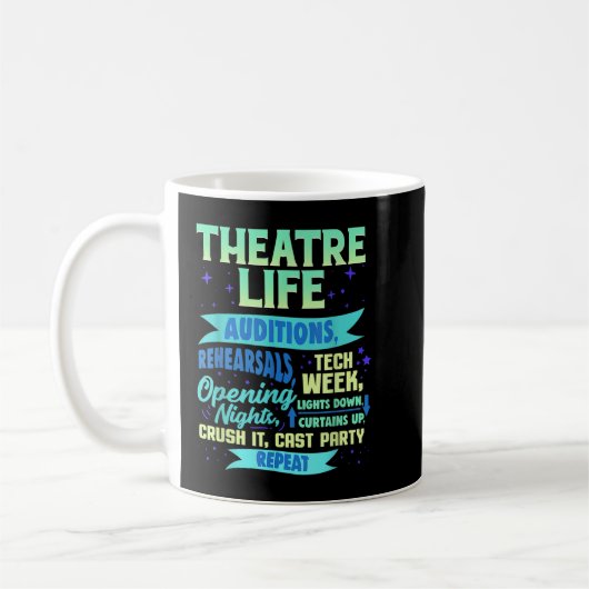 Theater Nerd Actor Gift Shirt Funny Musical Theate Koffiemok (Links)