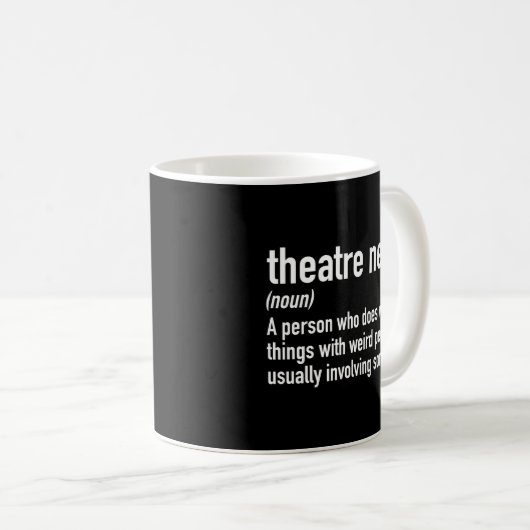Theater Nerd Definitie Koffiemok (Voorkant rechts)