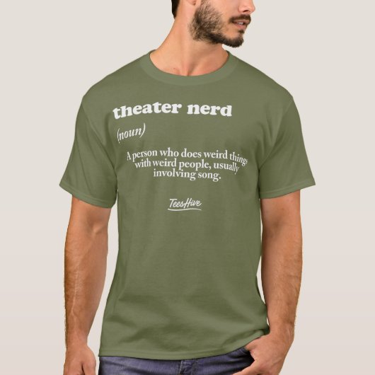 Theater Nerd-definitie van theater T-shirt (Voorkant)