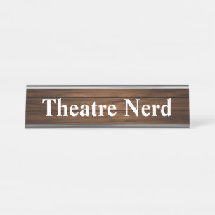 Theater Nerd Funny Retro Wood Grain Paneling Bureau Naambordje