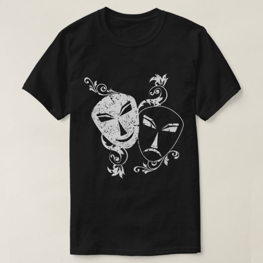 Theater Nerd voor drama Funny Actor Gift Maskers t T-shirt (Design voorkant)