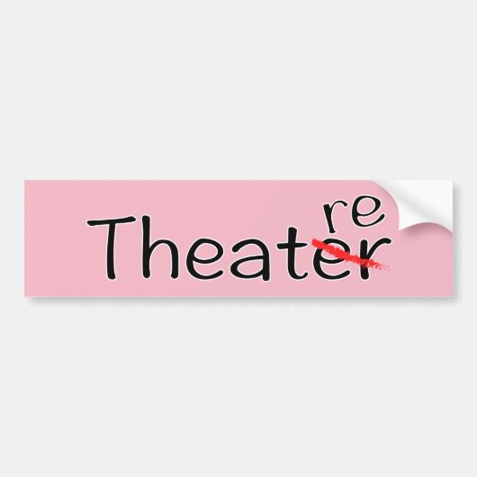 Theater niet theaterBumpersticker Bumpersticker (Voorkant)
