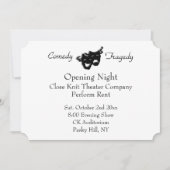 Theater opening nacht uitnodiging (Voorkant)