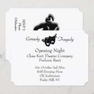 Theater opening nacht uitnodiging