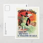  Theater Opera Carnival 1896 Briefkaart (Voorkant / Achterkant)