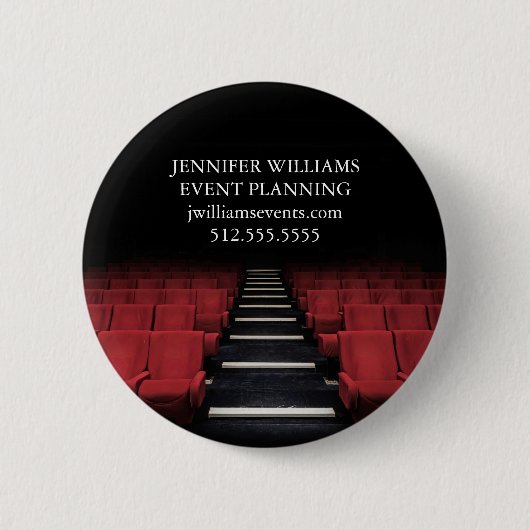 Theater Performing Arts Aangepaste Evenementenplan Ronde Button 5,7 Cm (Voorkant)