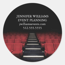 Theater Performing Arts Event Planner Custom Ronde Sticker