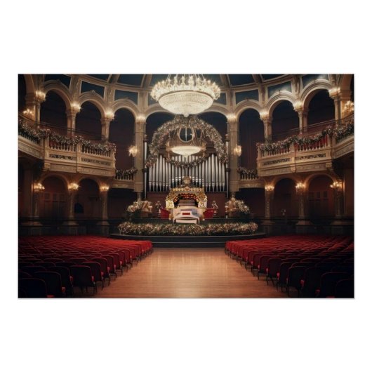 Theater Pipe Organ Designer's Area Perfect Poster (Voorkant)
