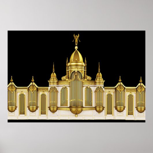 Theater Pipe Orgel Wall Art Poster (Voorkant)