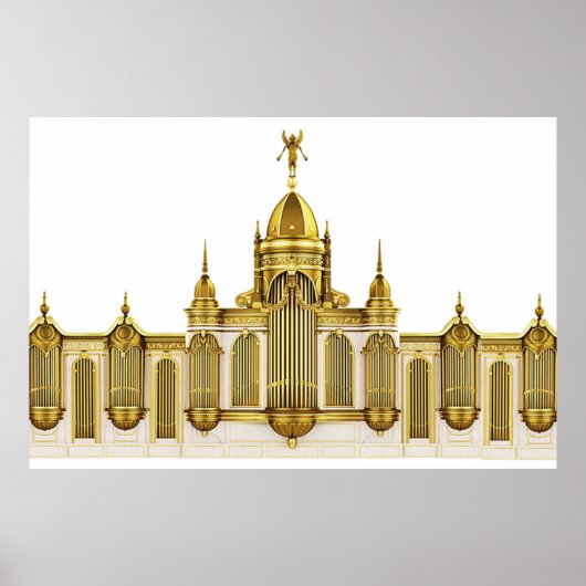 Theater Pipe Orgel Wall Art Poster (Voorkant)