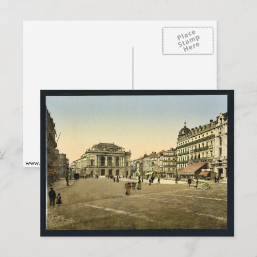 Theater Place, Montpelier, Frankrijk klassiek Phot Briefkaart (Voorkant / Achterkant)